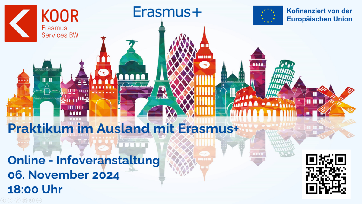 Plakat Auslandspraktikum Erasmus +